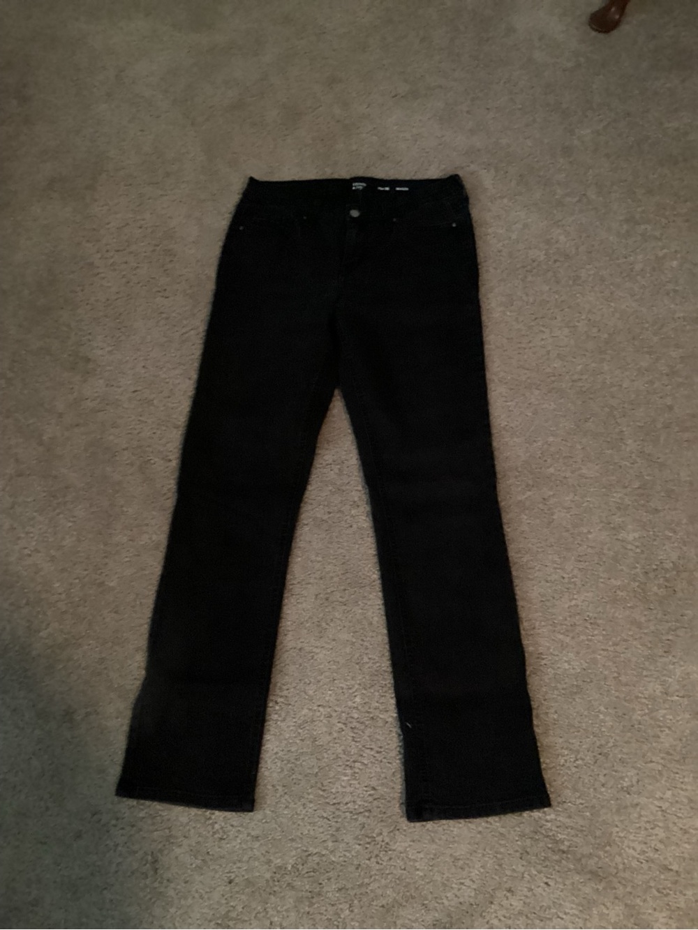crown & ivy Black Straight Leg Women's Jeans